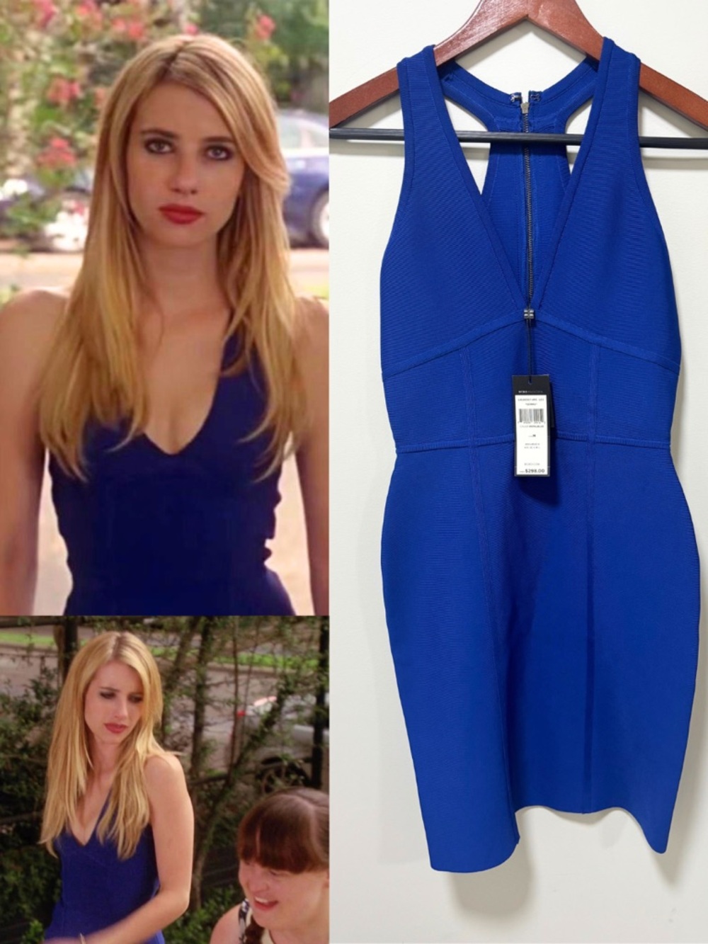 NWT Blue Bodycon Dress ASO Madison Montgomery in American Horror Story: Coven - Picture 7 of 9